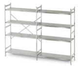 Edelstahlregal von Hupfer geschlossene Auflagen